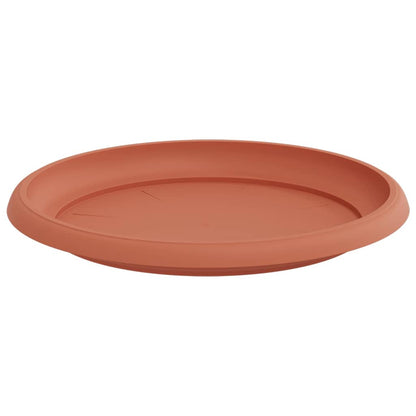 vidaXL Runde Blumenplatte 24 pcs Ziegelrot Ø 23,5 x 2,5 cm Kunststoff