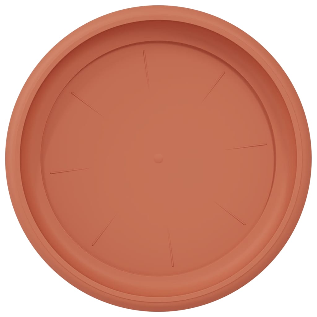 vidaXL Runde Blumenplatte 24 pcs Ziegelrot Ø 23,5 x 2,5 cm Kunststoff