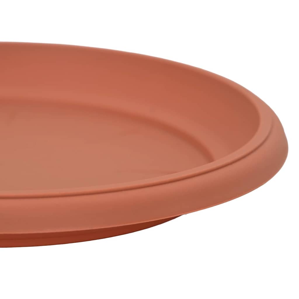 vidaXL Runde Blumenplatte 24 pcs Ziegelrot Ø 27 x 2,5 cm Kunststoff