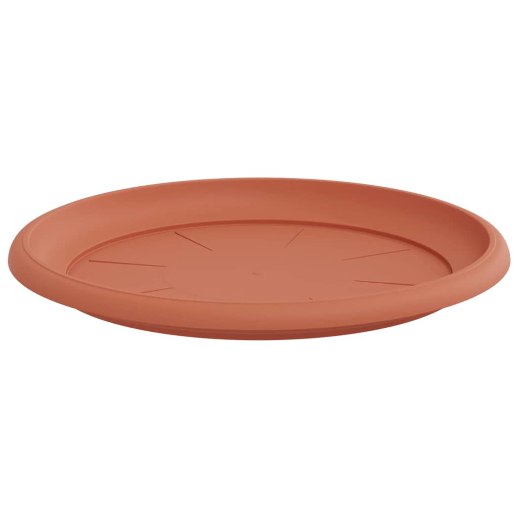 vidaXL Runde Blumenplatte 24 pcs Ziegelrot Ø 27 x 2,5 cm Kunststoff