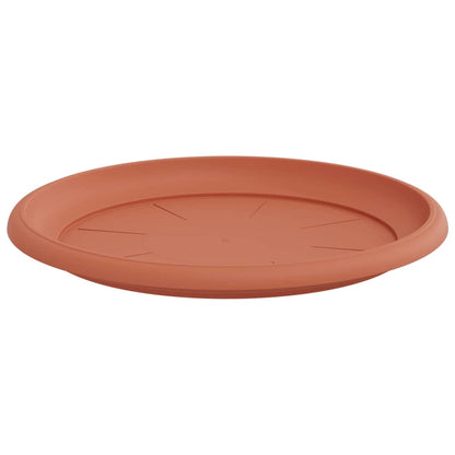 vidaXL Runde Blumenplatte 24 pcs Ziegelrot Ø 27 x 2,5 cm Kunststoff
