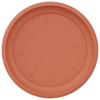 vidaXL Runde Blumenplatte 24 pcs Ziegelrot Ø 27 x 2,5 cm Kunststoff