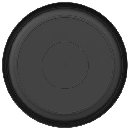 Runde Blumenplatte 24 pcs Schwarz Ø 21,5 x 2,5 cm Kunststoff