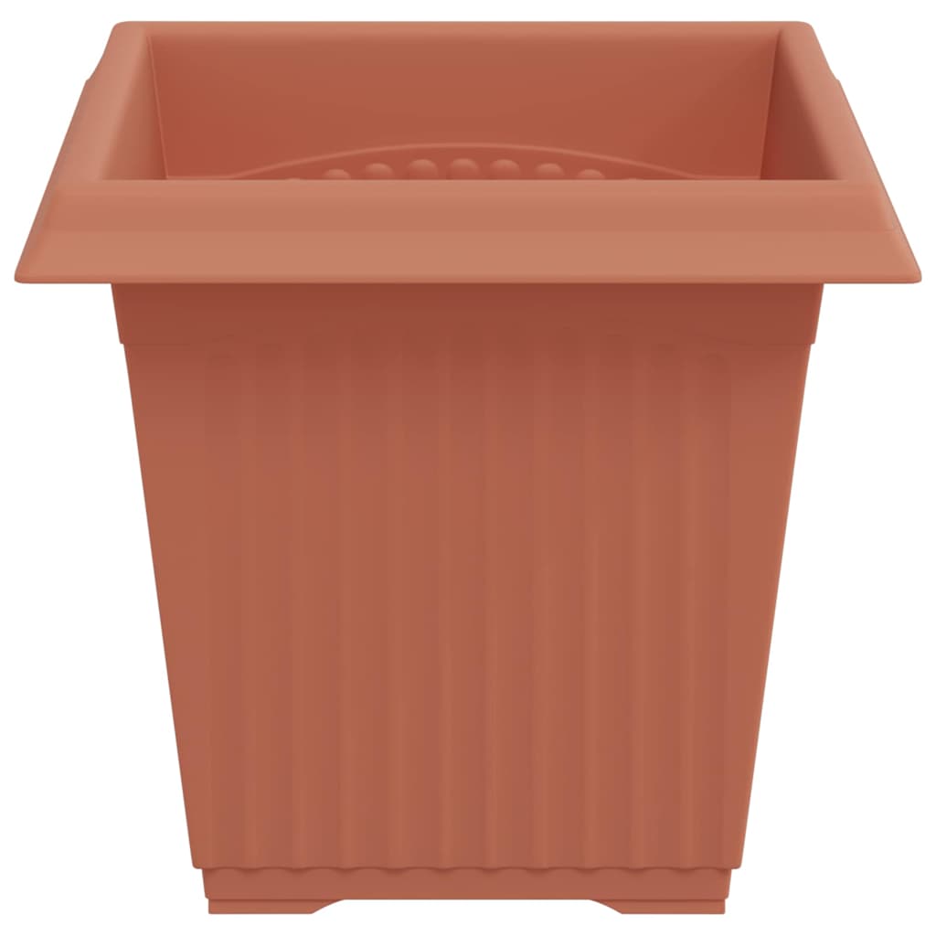 vidaXL Quadratischer Blumentopf 6 pcs Ziegelrot 16 x 16 x 14 cm