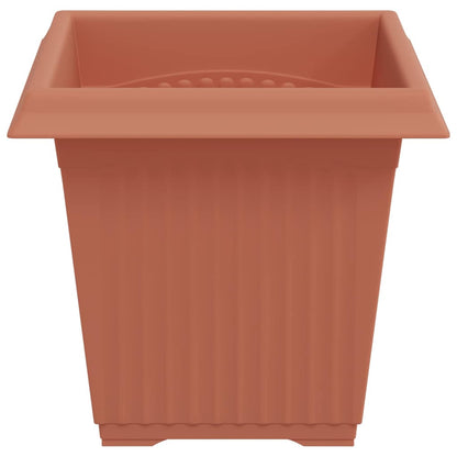 vidaXL Quadratischer Blumentopf 6 pcs Ziegelrot 16 x 16 x 14 cm