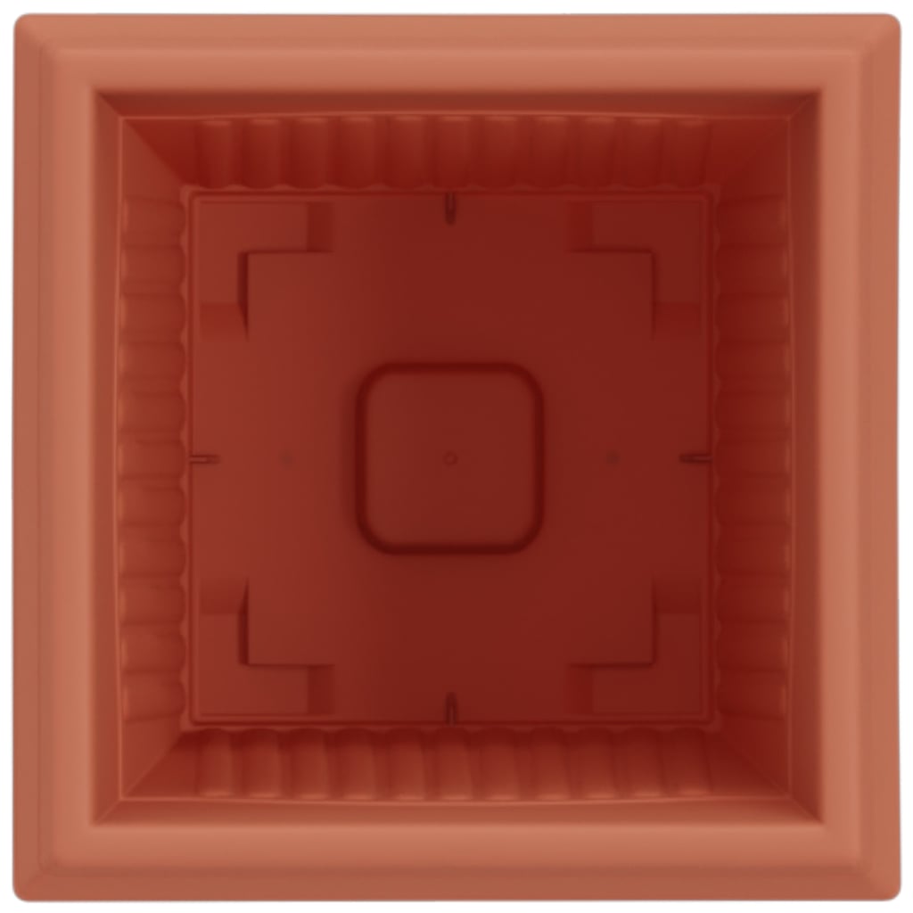 vidaXL Quadratischer Blumentopf 6 pcs Ziegelrot 16 x 16 x 14 cm