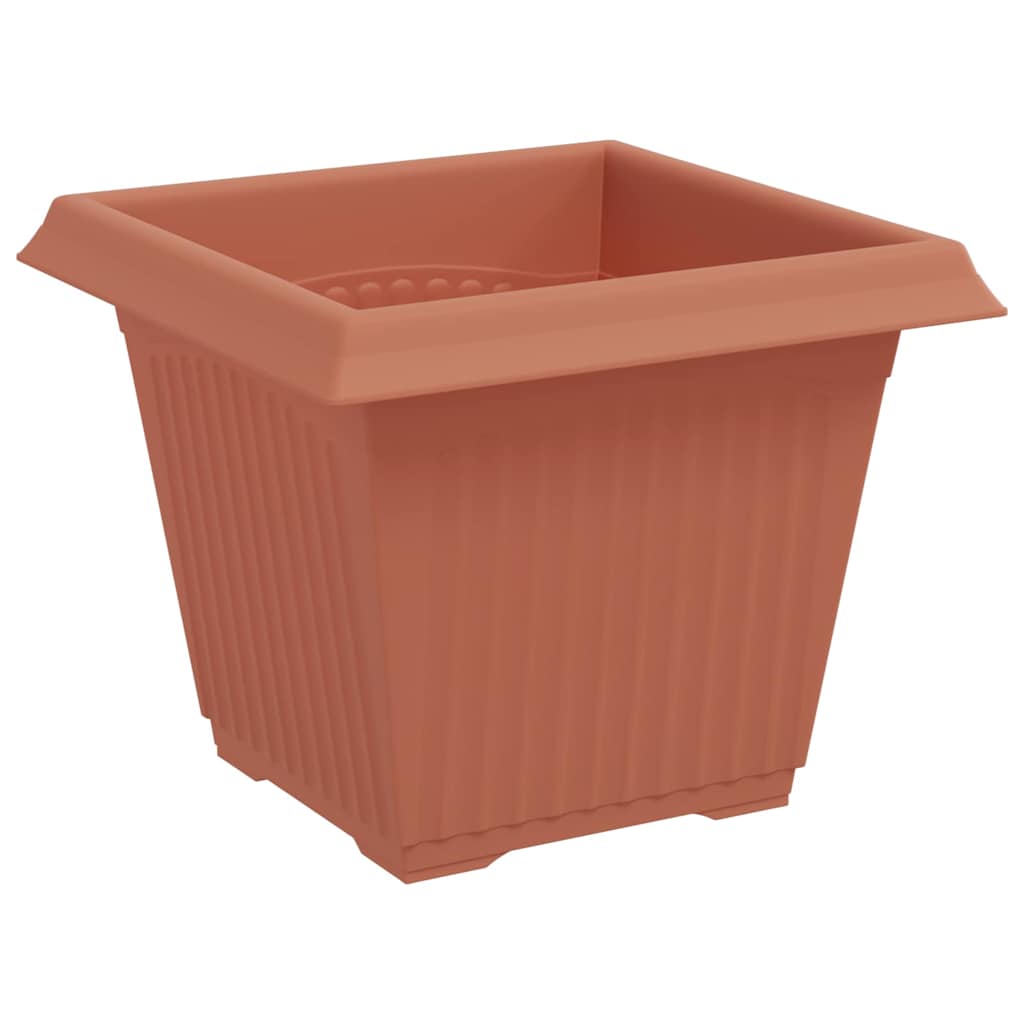 vidaXL Quadratischer Blumentopf 6 pcs Ziegelrot 20 x 20 x 16 cm