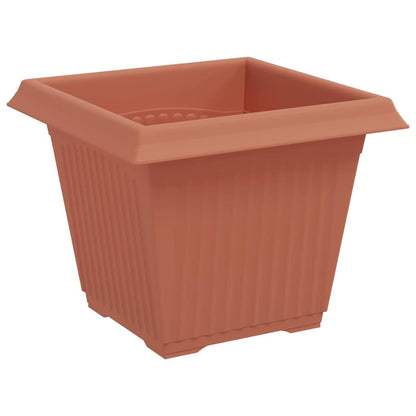 vidaXL Quadratischer Blumentopf 6 pcs Ziegelrot 20 x 20 x 16 cm