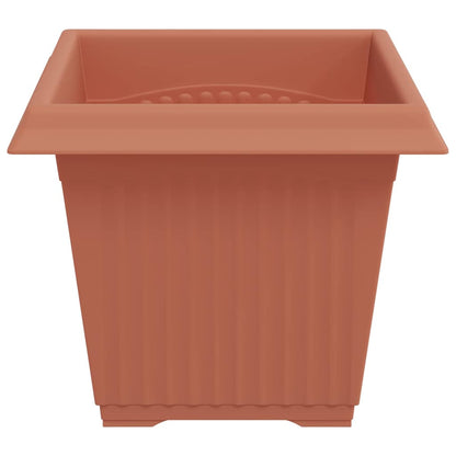 vidaXL Quadratischer Blumentopf 6 pcs Ziegelrot 20 x 20 x 16 cm
