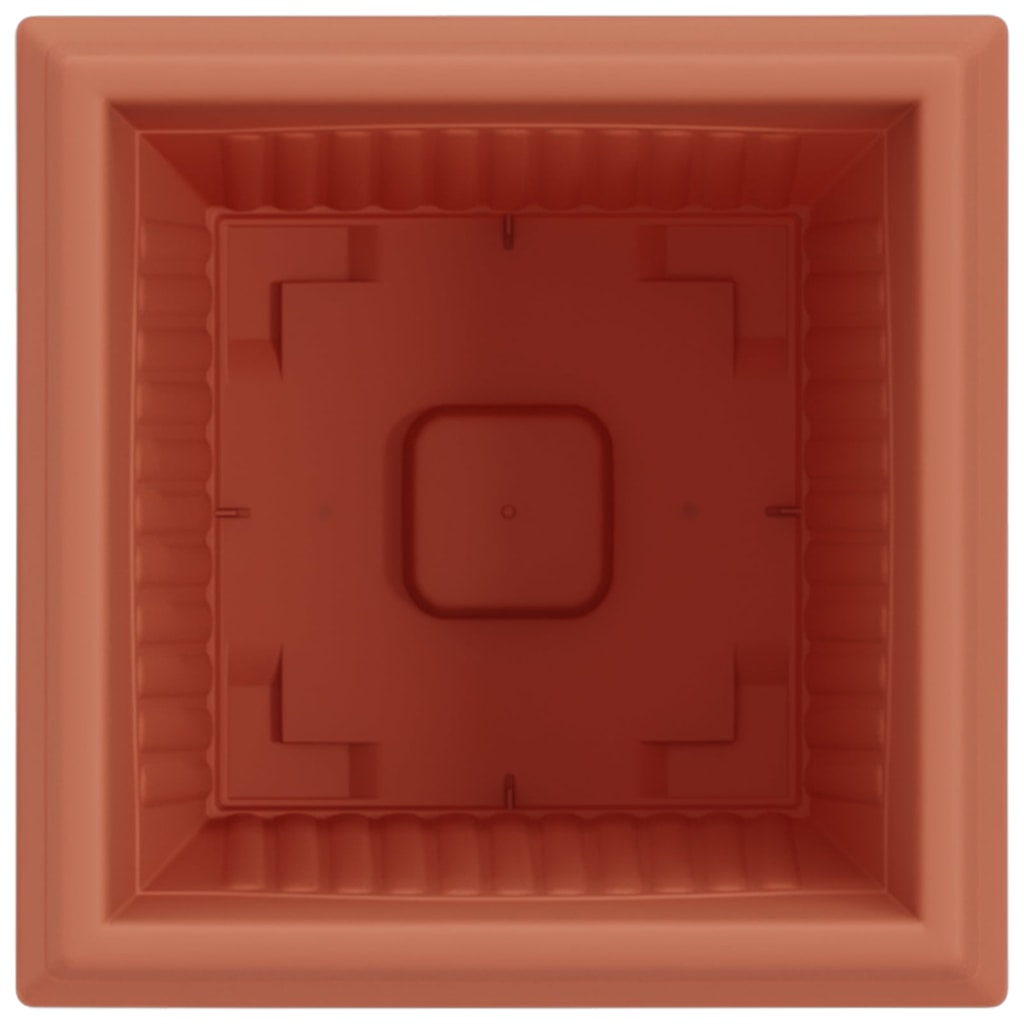 vidaXL Quadratischer Blumentopf 6 pcs Ziegelrot 20 x 20 x 16 cm