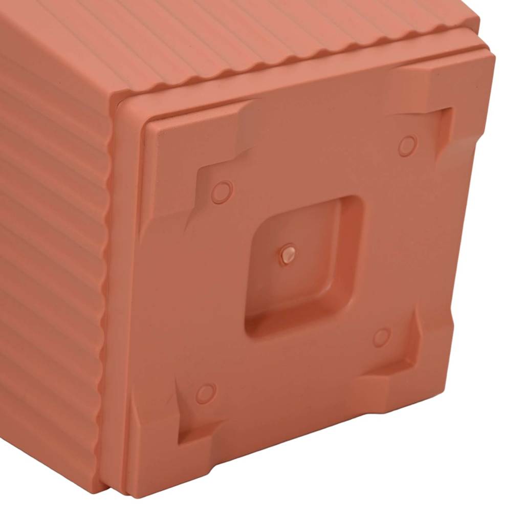 vidaXL Quadratischer Blumentopf 6 pcs Ziegelrot 23 x 23 x 17,5 cm