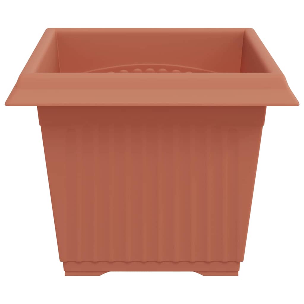 vidaXL Quadratischer Blumentopf 6 pcs Ziegelrot 23 x 23 x 17,5 cm