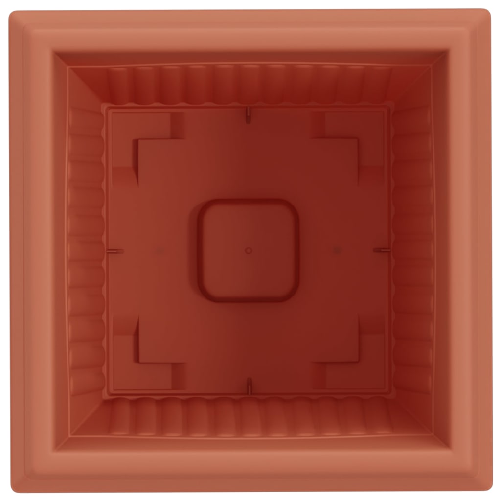 Quadratischer Blumentopf 6 pcs Ziegelrot 28,5 x 28,5 x 22 cm