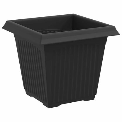 vidaXL Quadratischer Blumentopf 6 pcs Schwarz 16 x 16 x 14 cm