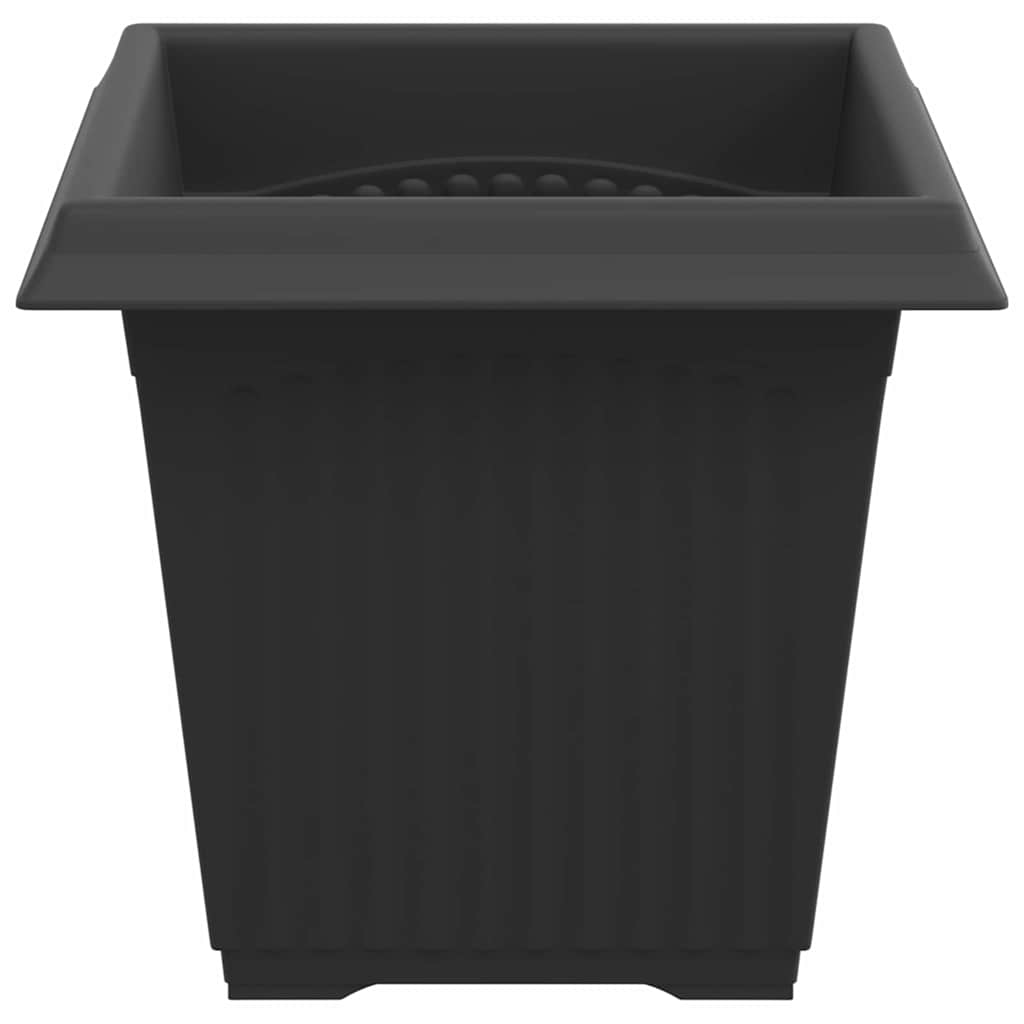 vidaXL Quadratischer Blumentopf 6 pcs Schwarz 16 x 16 x 14 cm