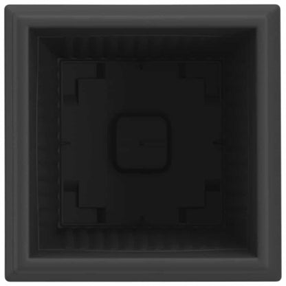 vidaXL Quadratischer Blumentopf 6 pcs Schwarz 16 x 16 x 14 cm