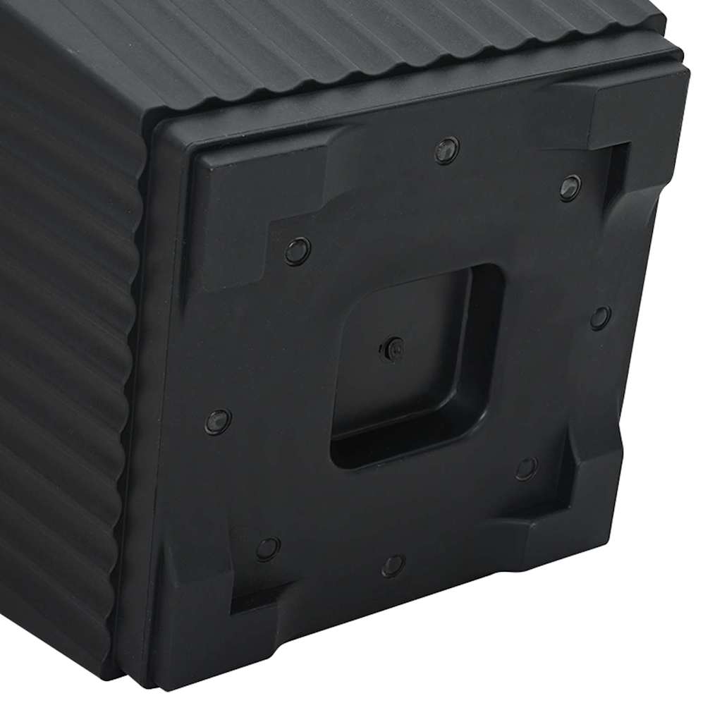 vidaXL Quadratischer Blumentopf 6 pcs Schwarz 20 x 20 x 16 cm