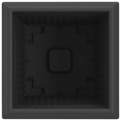 vidaXL Quadratischer Blumentopf 6 pcs Schwarz 20 x 20 x 16 cm