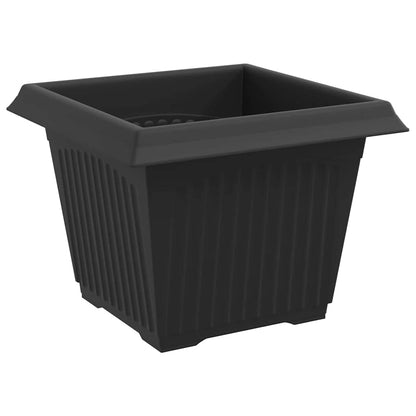 vidaXL Quadratischer Blumentopf 6 pcs Schwarz 23 x 23 x 17,5 cm