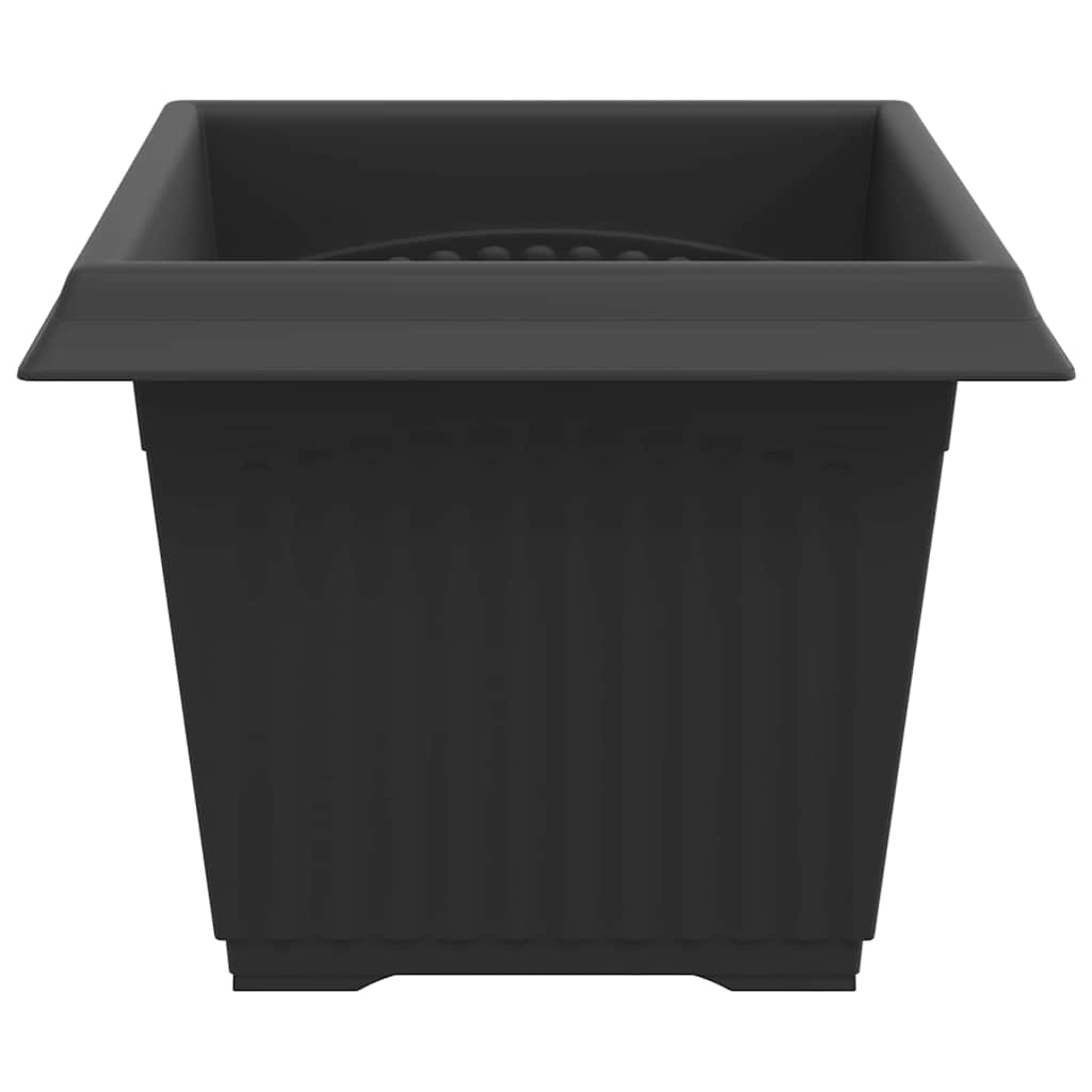 vidaXL Quadratischer Blumentopf 6 pcs Schwarz 23 x 23 x 17,5 cm
