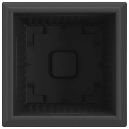 vidaXL Quadratischer Blumentopf 6 pcs Schwarz 23 x 23 x 17,5 cm