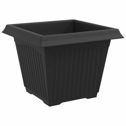 vidaXL Quadratischer Blumentopf 6 pcs Schwarz 28,5 x 28,5 x 22 cm