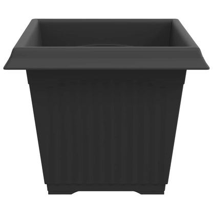vidaXL Quadratischer Blumentopf 6 pcs Schwarz 28,5 x 28,5 x 22 cm