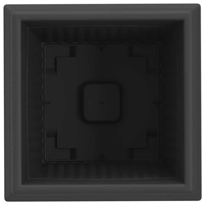 vidaXL Quadratischer Blumentopf 6 pcs Schwarz 28,5 x 28,5 x 22 cm
