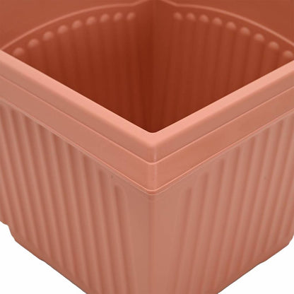 vidaXL Quadratischer Blumentopf 24 pcs Ziegelrot 16 x 16 x 14 cm