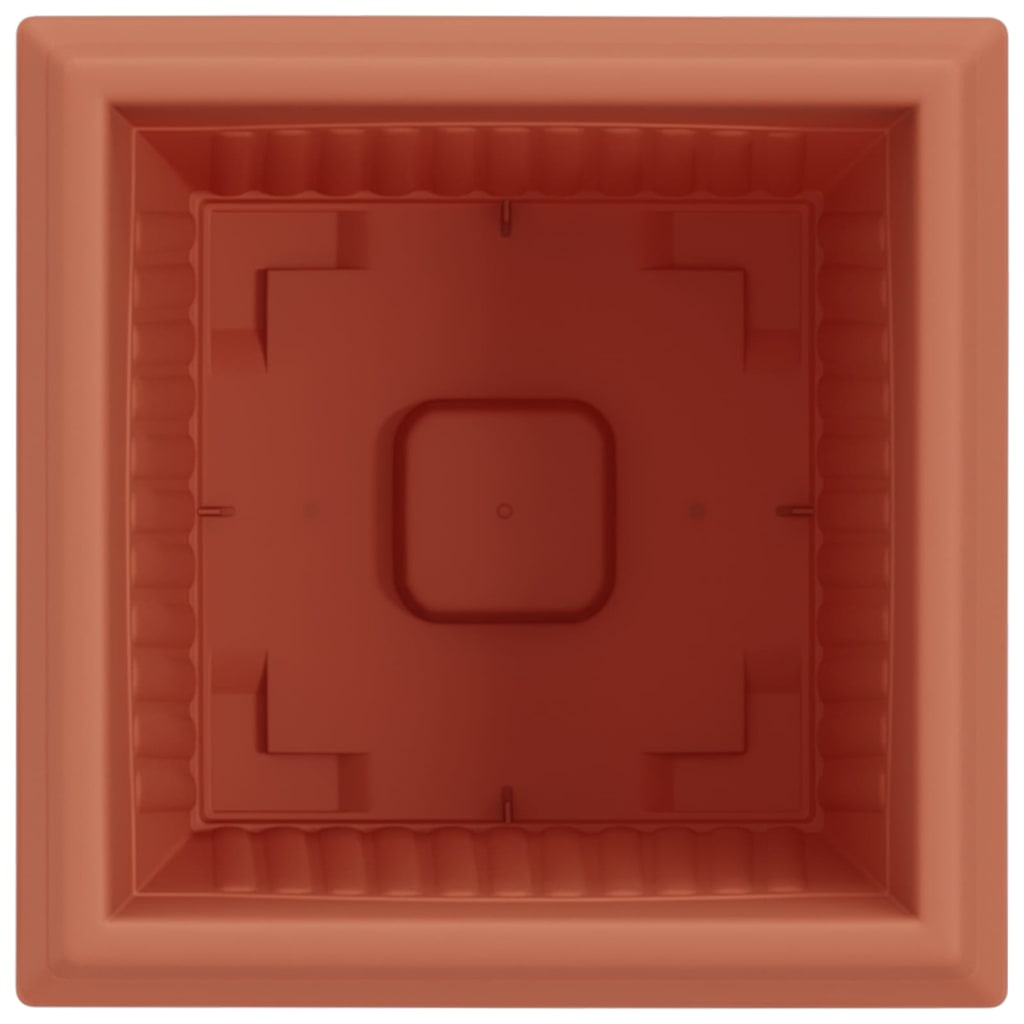 vidaXL Quadratischer Blumentopf 24 pcs Ziegelrot 23 x 23 x 17,5 cm