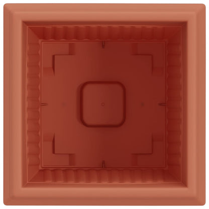 vidaXL Quadratischer Blumentopf 24 pcs Ziegelrot 23 x 23 x 17,5 cm