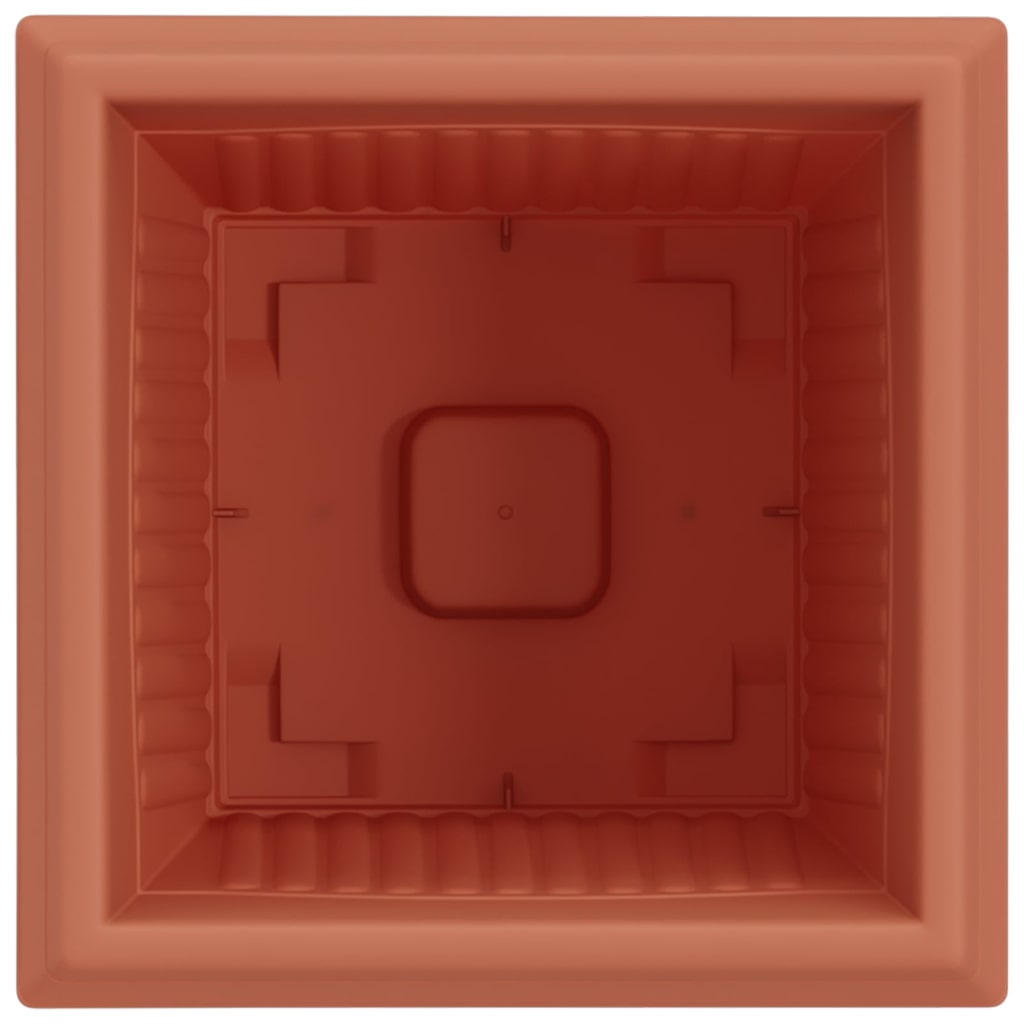 vidaXL Quadratischer Blumentopf 24 pcs Ziegelrot 28,5 x 28,5 x 22 cm
