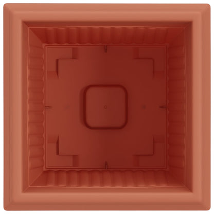 vidaXL Quadratischer Blumentopf 24 pcs Ziegelrot 28,5 x 28,5 x 22 cm