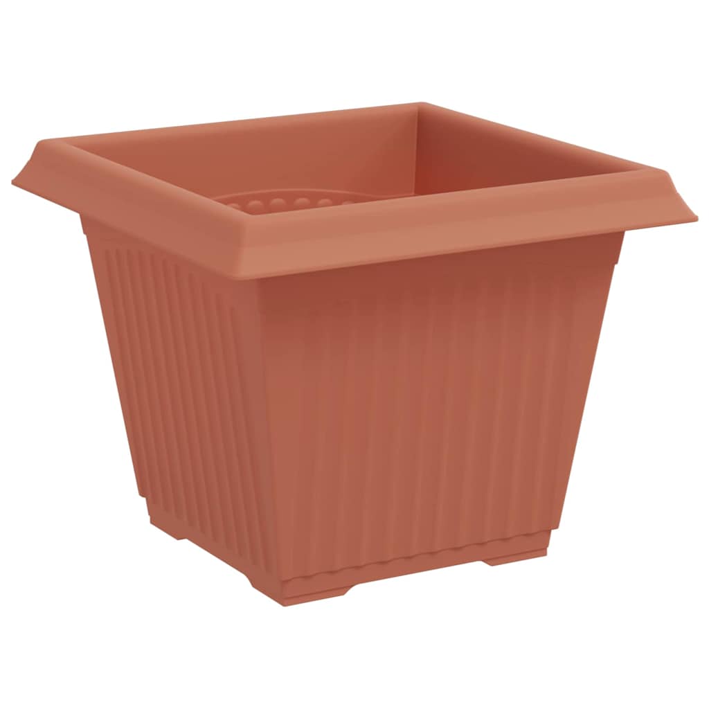 vidaXL Quadratischer Blumentopf 24 pcs Ziegelrot 33 x 33 x 26 cm