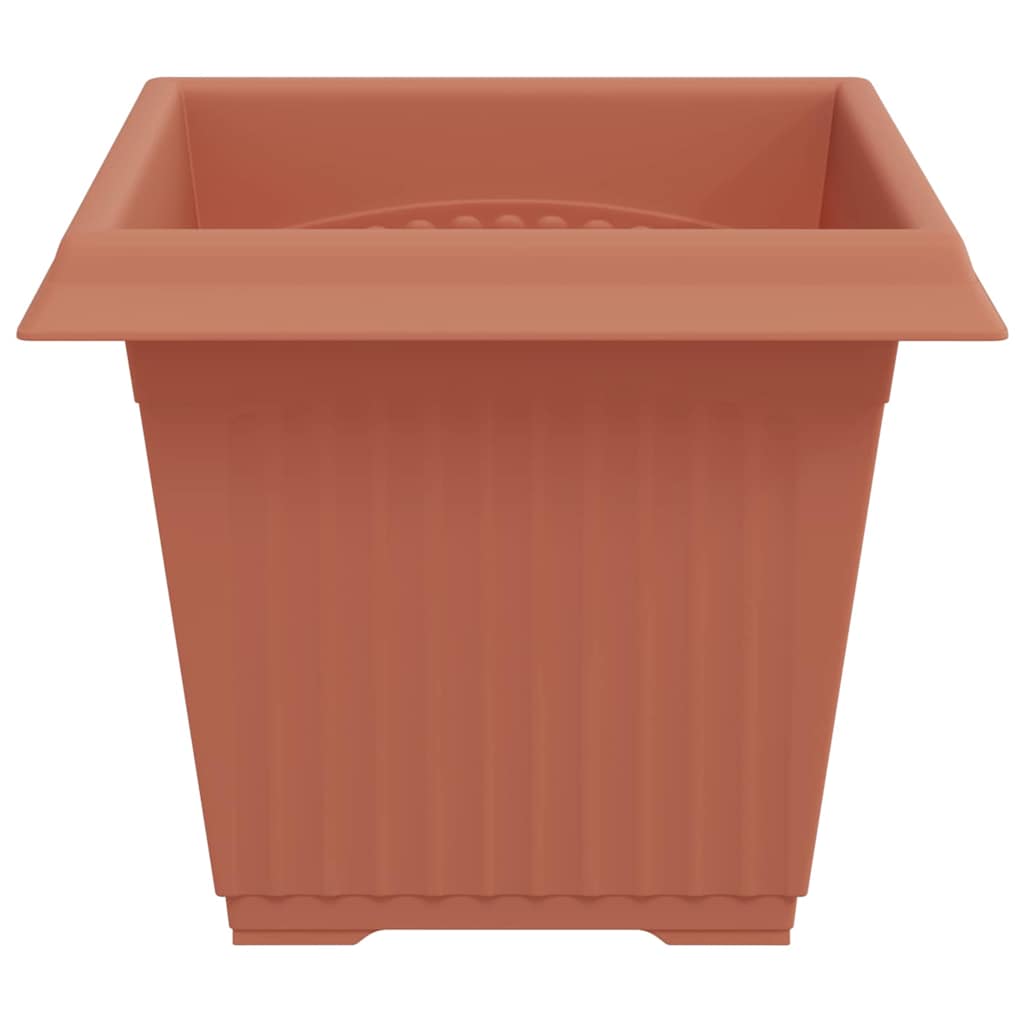 vidaXL Quadratischer Blumentopf 24 pcs Ziegelrot 33 x 33 x 26 cm
