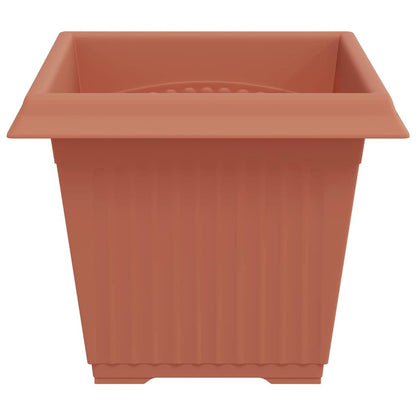 vidaXL Quadratischer Blumentopf 24 pcs Ziegelrot 33 x 33 x 26 cm