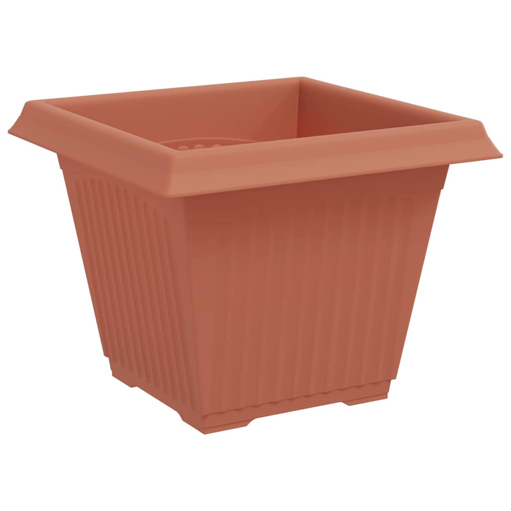 vidaXL Quadratischer Blumentopf 24 pcs Ziegelrot 38 x 38 x 30 cm