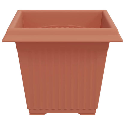 vidaXL Quadratischer Blumentopf 24 pcs Ziegelrot 38 x 38 x 30 cm