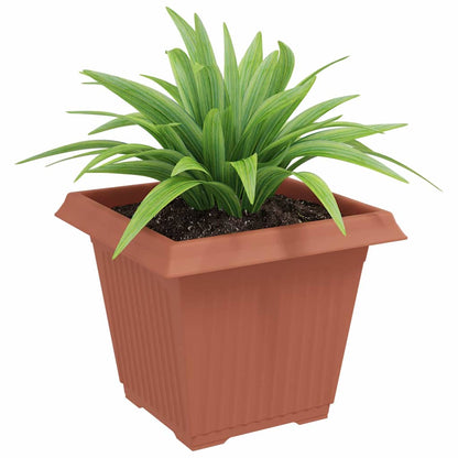 vidaXL Quadratischer Blumentopf 24 pcs Ziegelrot 38 x 38 x 30 cm