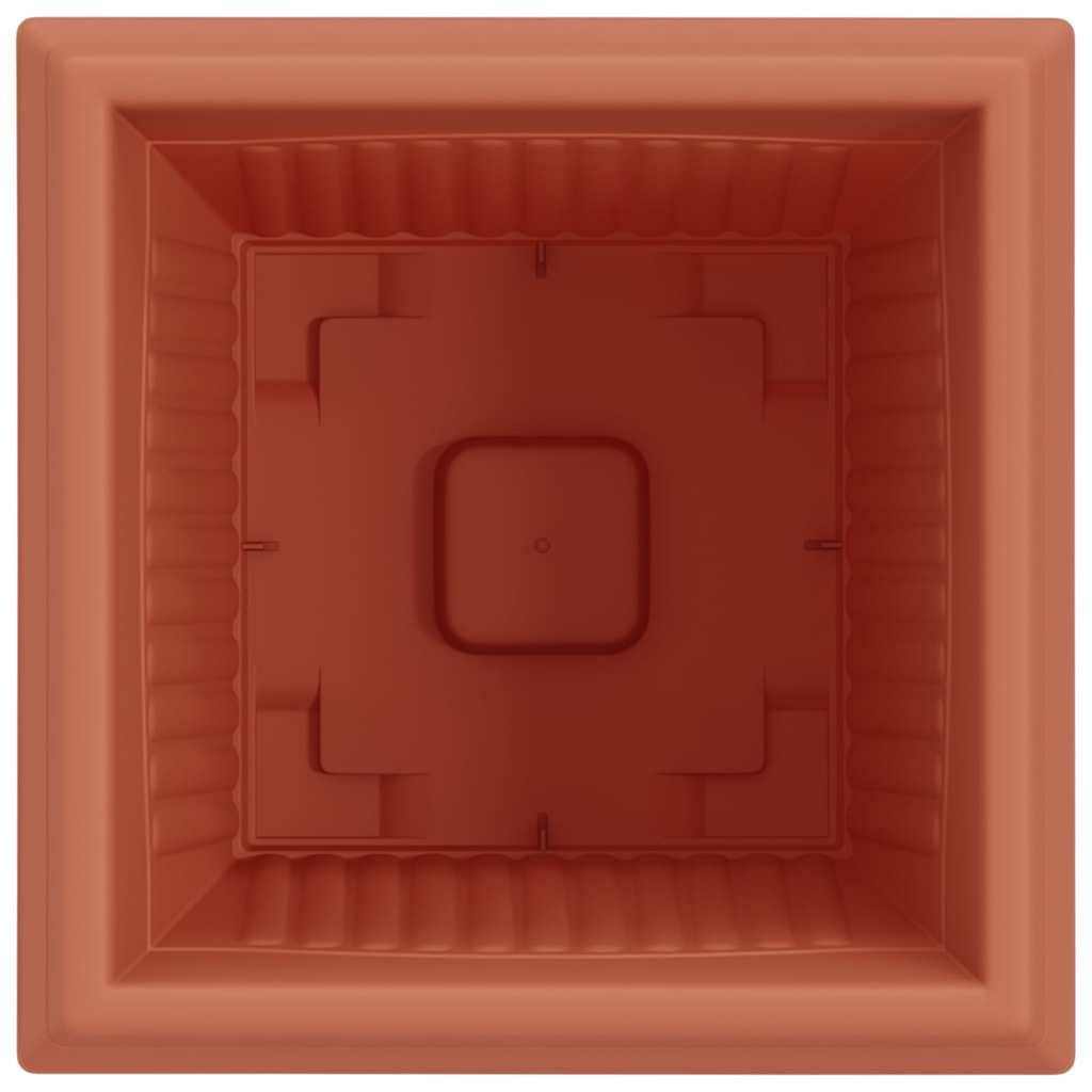 vidaXL Quadratischer Blumentopf 24 pcs Ziegelrot 38 x 38 x 30 cm