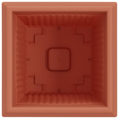 vidaXL Quadratischer Blumentopf 24 pcs Ziegelrot 38 x 38 x 30 cm