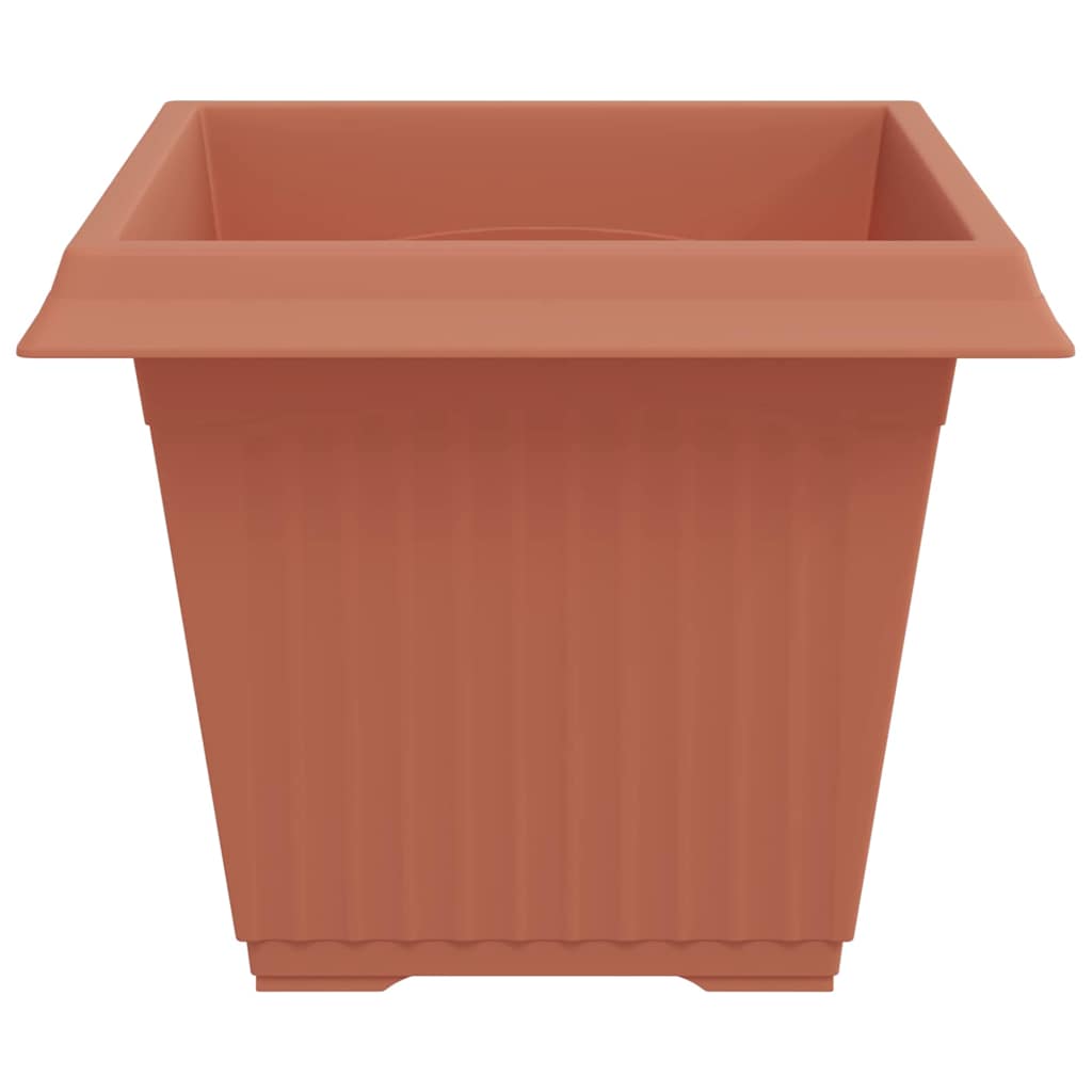 vidaXL Quadratischer Blumentopf 24 pcs Ziegelrot 43 x 43 x 33,5 cm