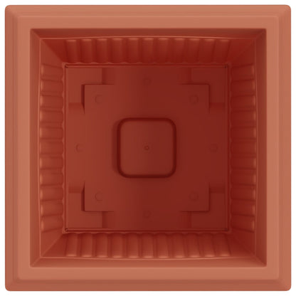 vidaXL Quadratischer Blumentopf 24 pcs Ziegelrot 43 x 43 x 33,5 cm