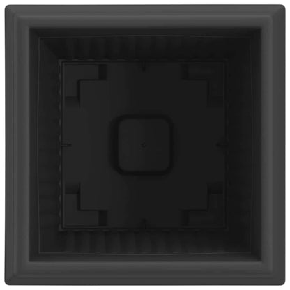 vidaXL Quadratischer Blumentopf 24 pcs Schwarz 28,5 x 28,5 x 22 cm