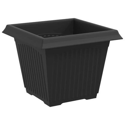 vidaXL Quadratischer Blumentopf 24 pcs Schwarz 33 x 33 x 26 cm