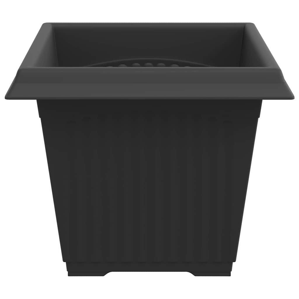 vidaXL Quadratischer Blumentopf 24 pcs Schwarz 33 x 33 x 26 cm
