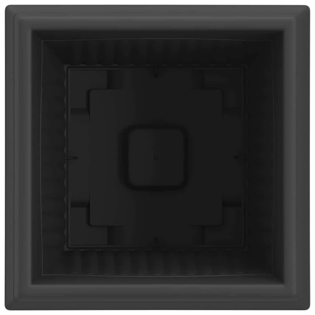vidaXL Quadratischer Blumentopf 24 pcs Schwarz 33 x 33 x 26 cm