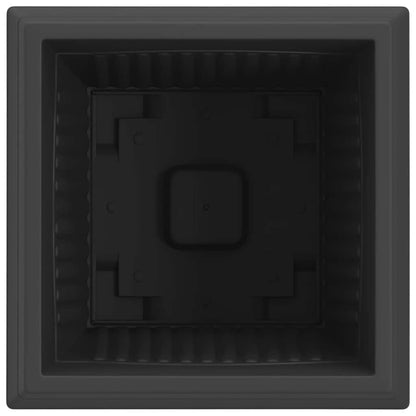 Quadratischer Blumentopf 24 pcs Schwarz 43 x 43 x 33,5 cm
