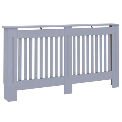 Heizkörperabdeckung 2 pcs Grau 152 x 19 x 81,5 cm Holzwerkstoff