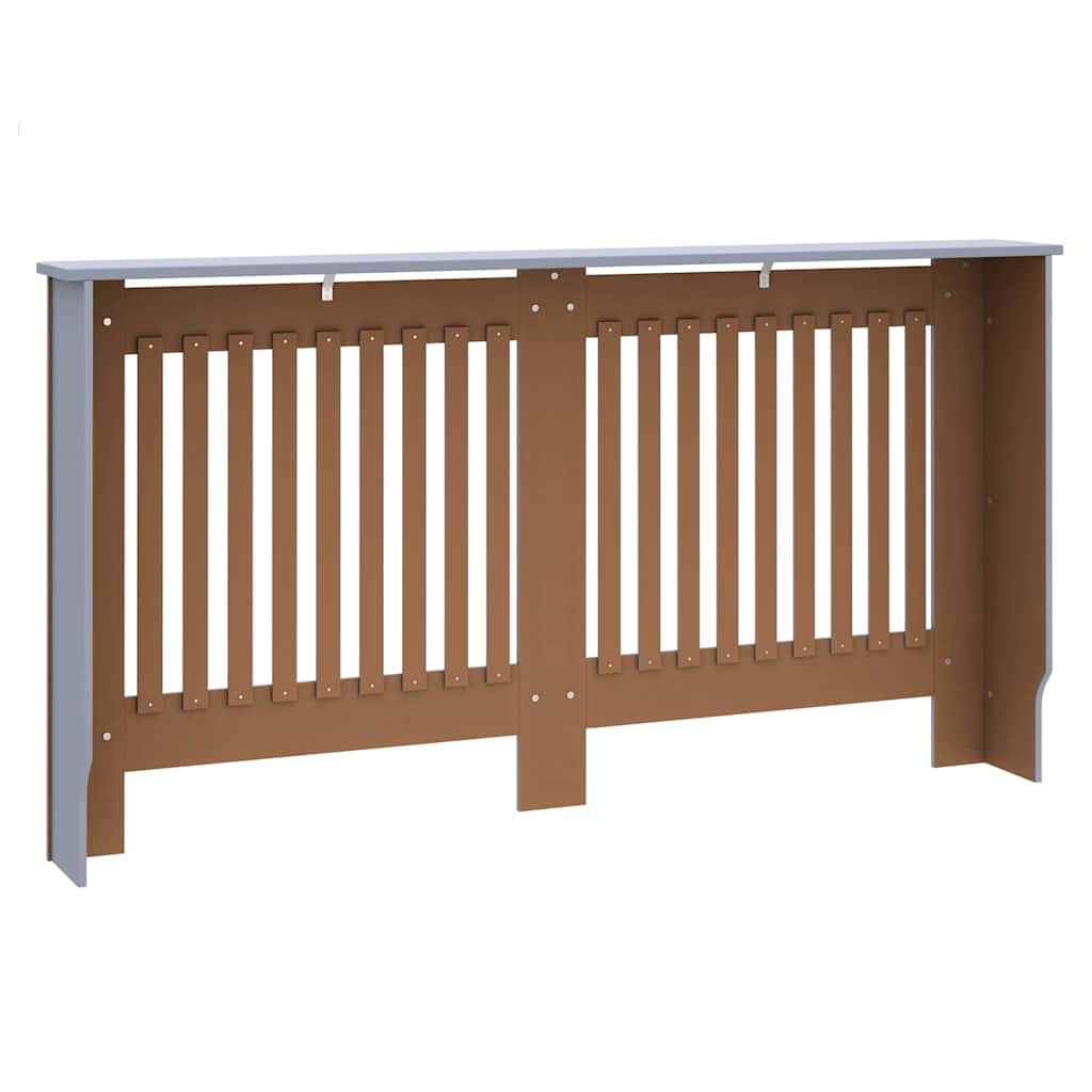 Heizkörperabdeckung 2 pcs Grau 152 x 19 x 81,5 cm Holzwerkstoff